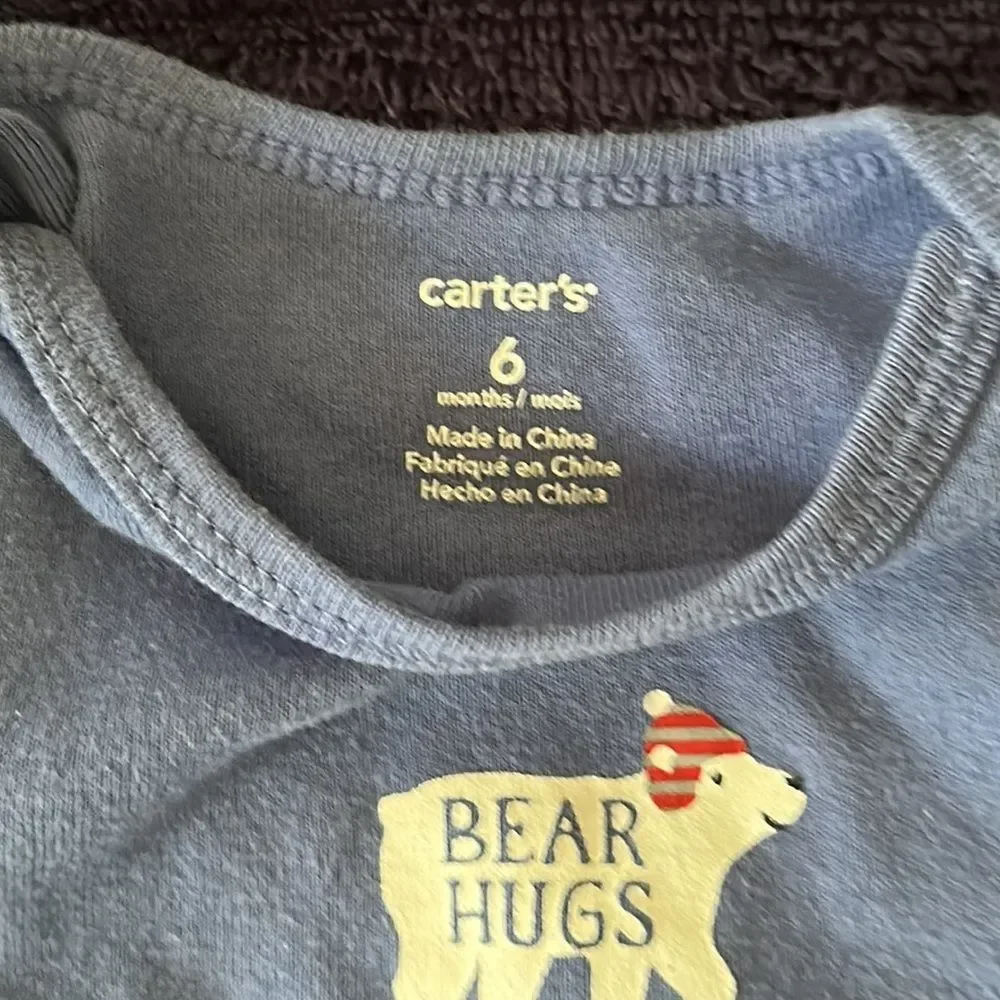 Lot of 3 Baby Boy Bodysuits Size 6 Months Short Sleeve Rompers Cotton Outfit